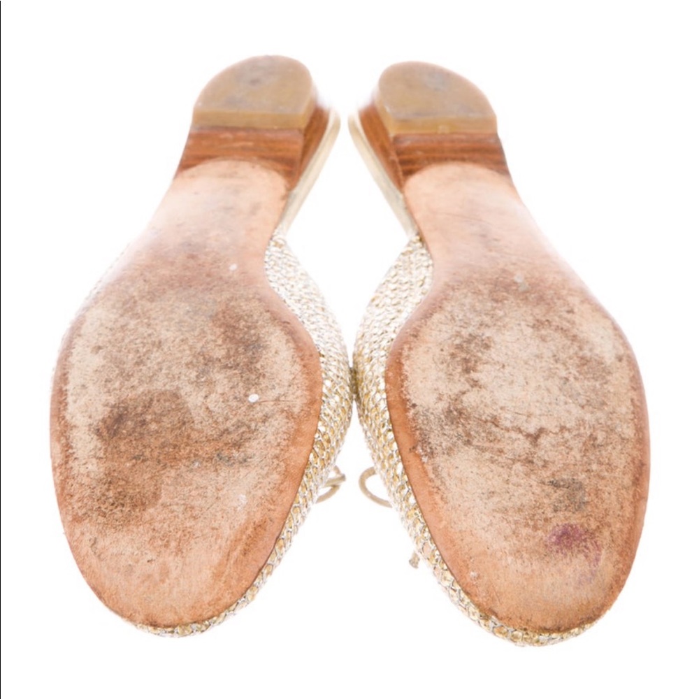 Stuart Weitzman Bow-Accented Sequin Mules - image 5